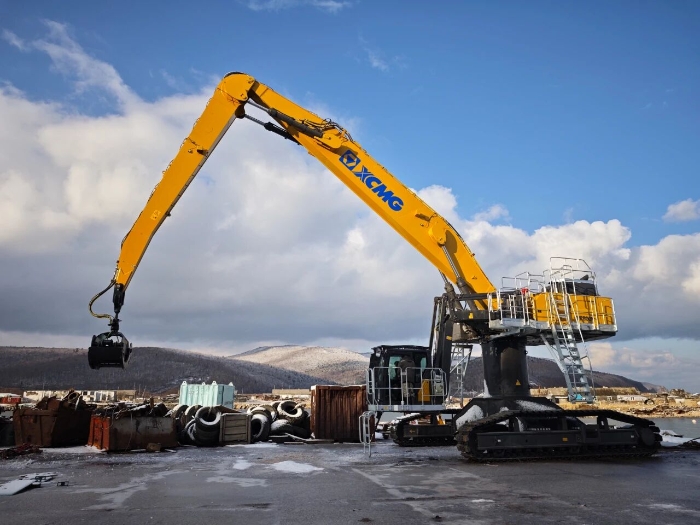 【工程特种兵】口岸建设新骄子！！OK138太阳集团官网XE850M抓料机上新！！